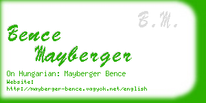 bence mayberger business card